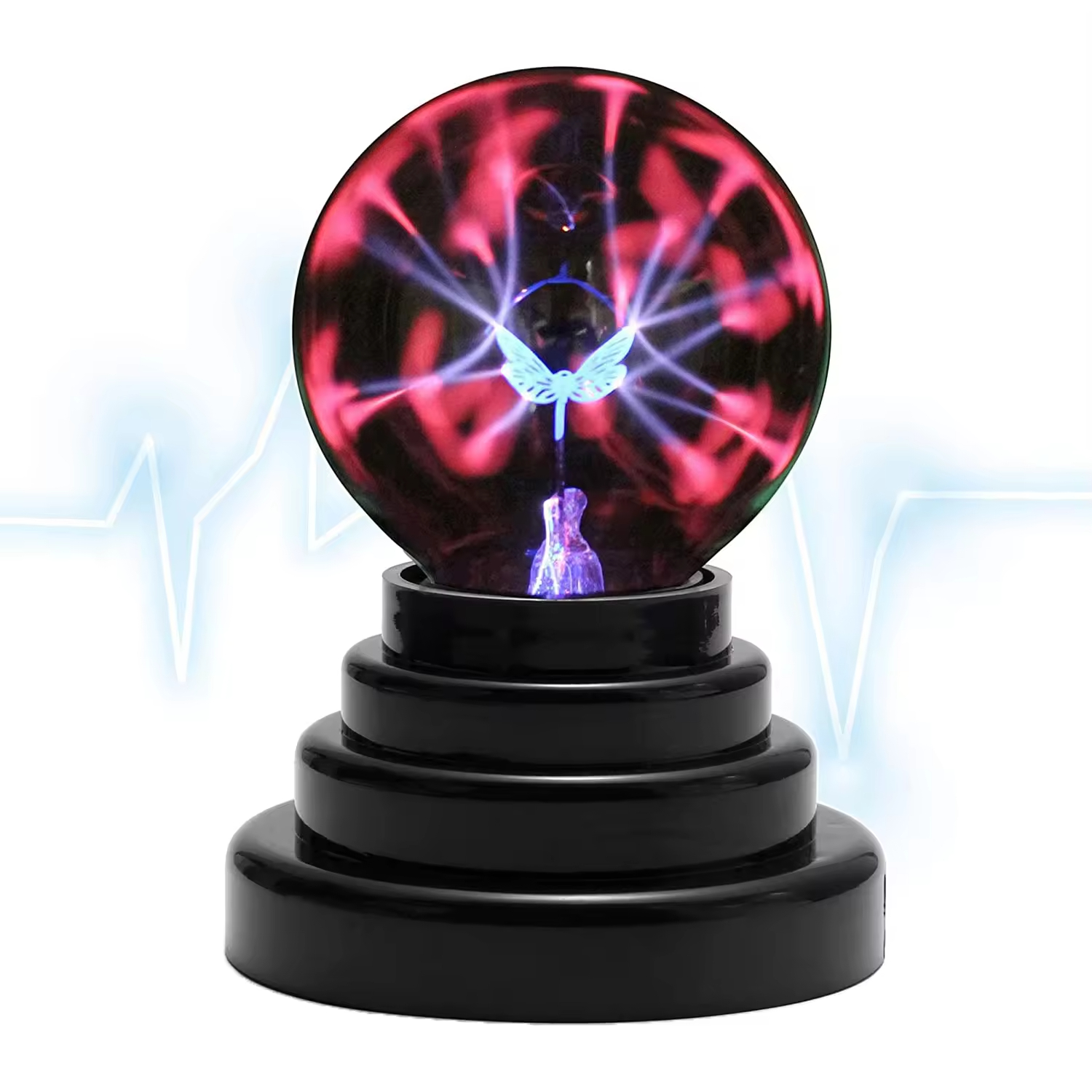 3-inch plasma globe: Dynamic electric arcs + kid-safe design create vivid, interactive visual fun—perfect for early education & playful learning.